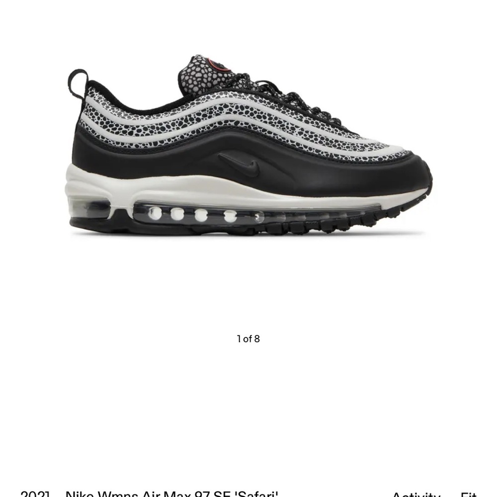 Nike Air Max 97 SE Black and White Patterned Shoes